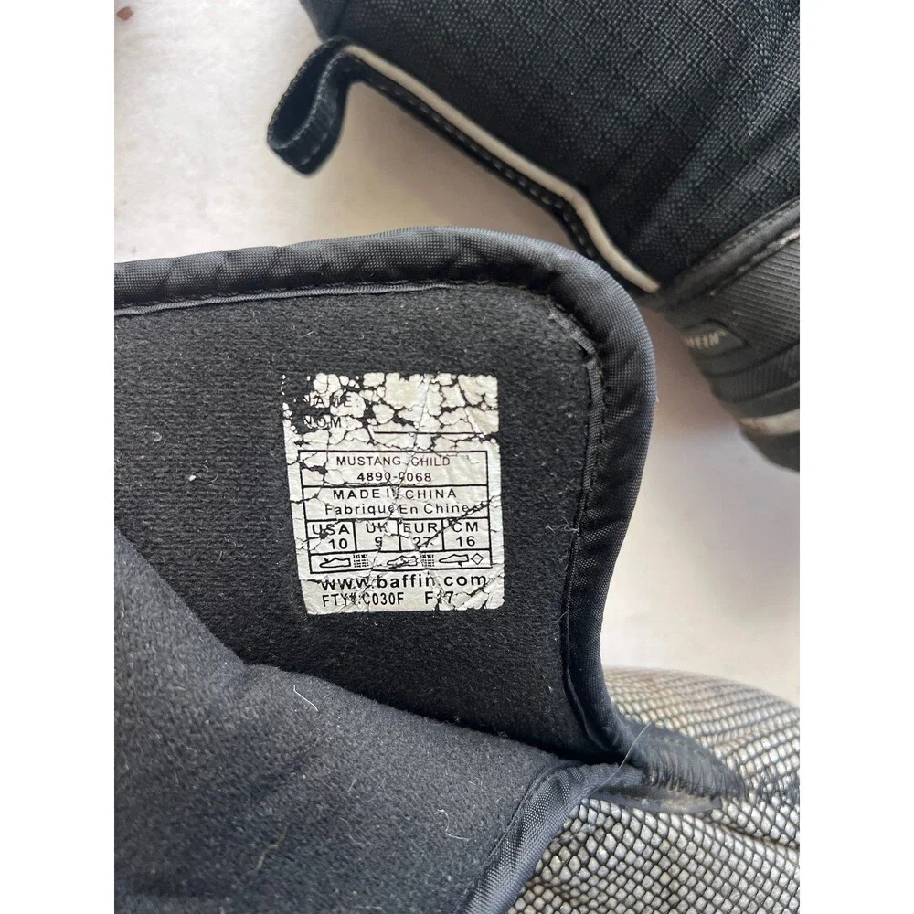 Baffin Mustang Winter Boots with Removable Liner Size 10
